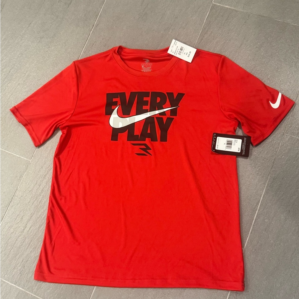 Kids Nike Red 'EVERY PLAY' Graphic Short-Sleeve Tee